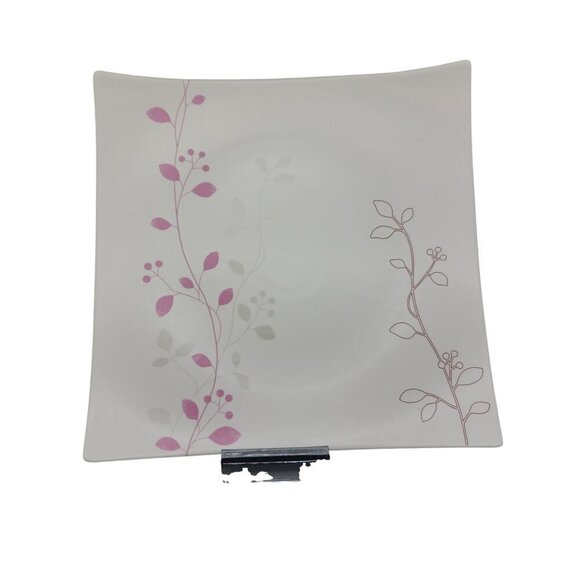 Teavana Square Dinner Plate 10" Fine Porcelain Exclusive Collection Floral - Picture 9 of 12